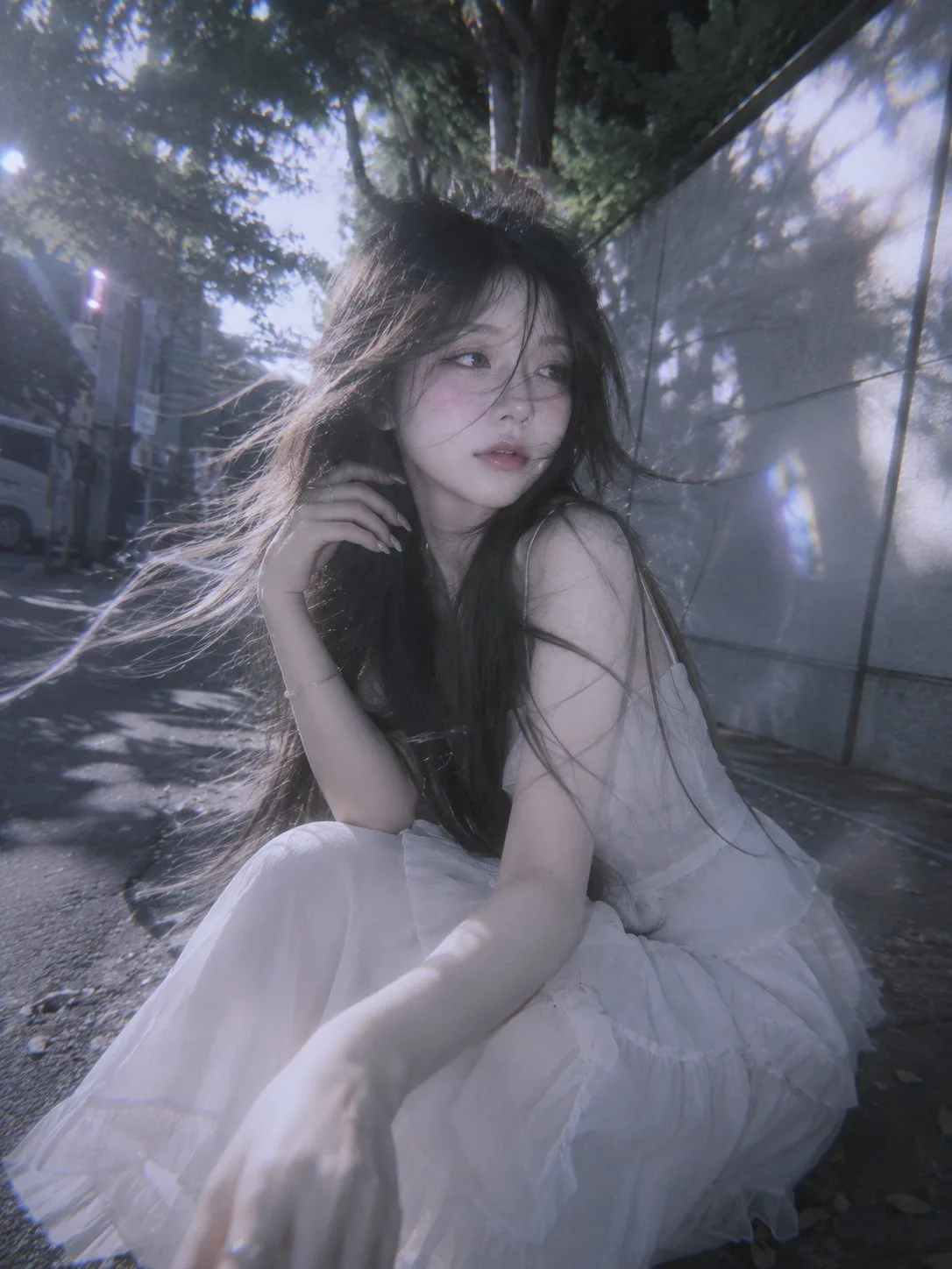 Surreal doll like woman japanese summer aesthetic — After