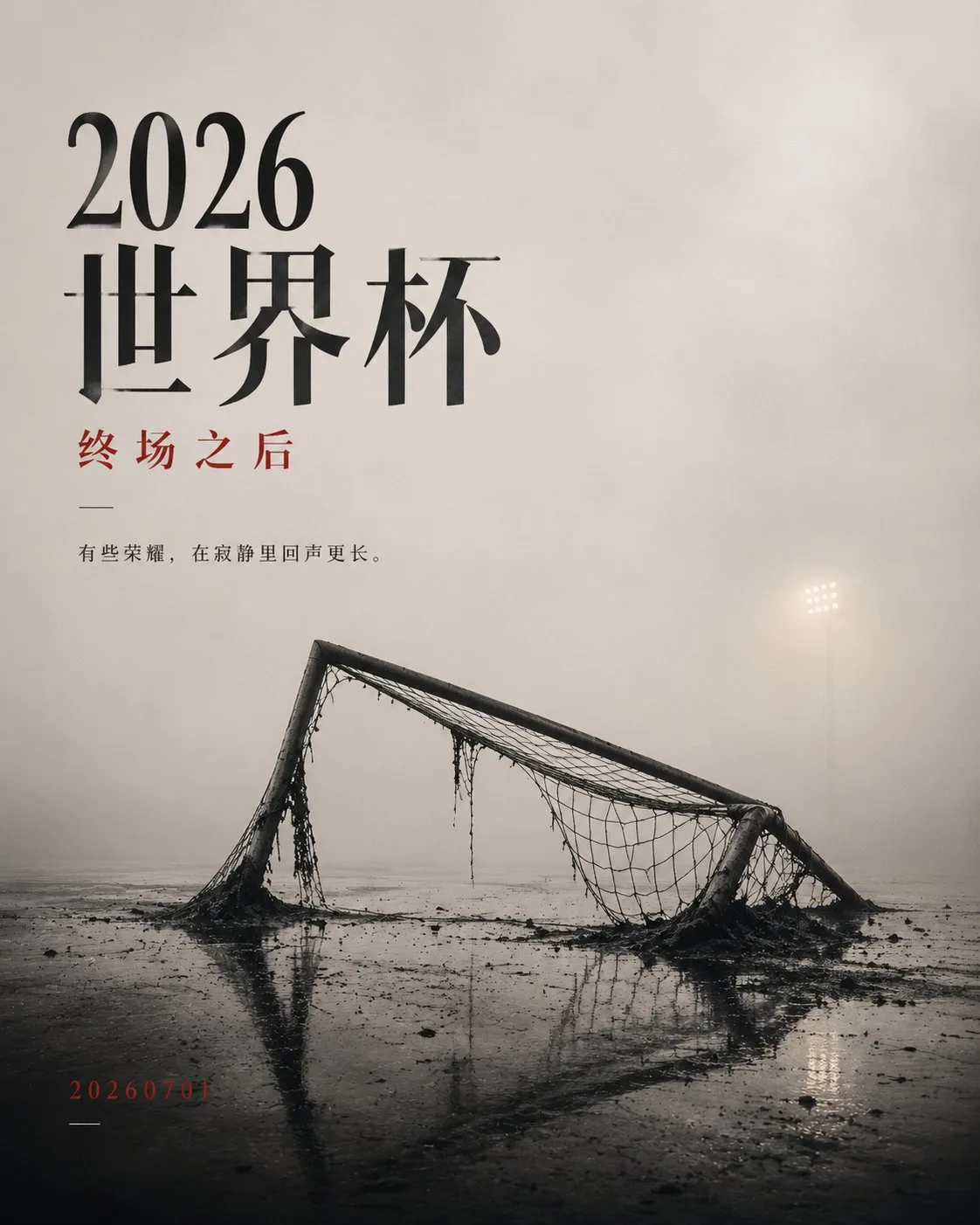 2026 world cup concept cinematic poster — Sonra