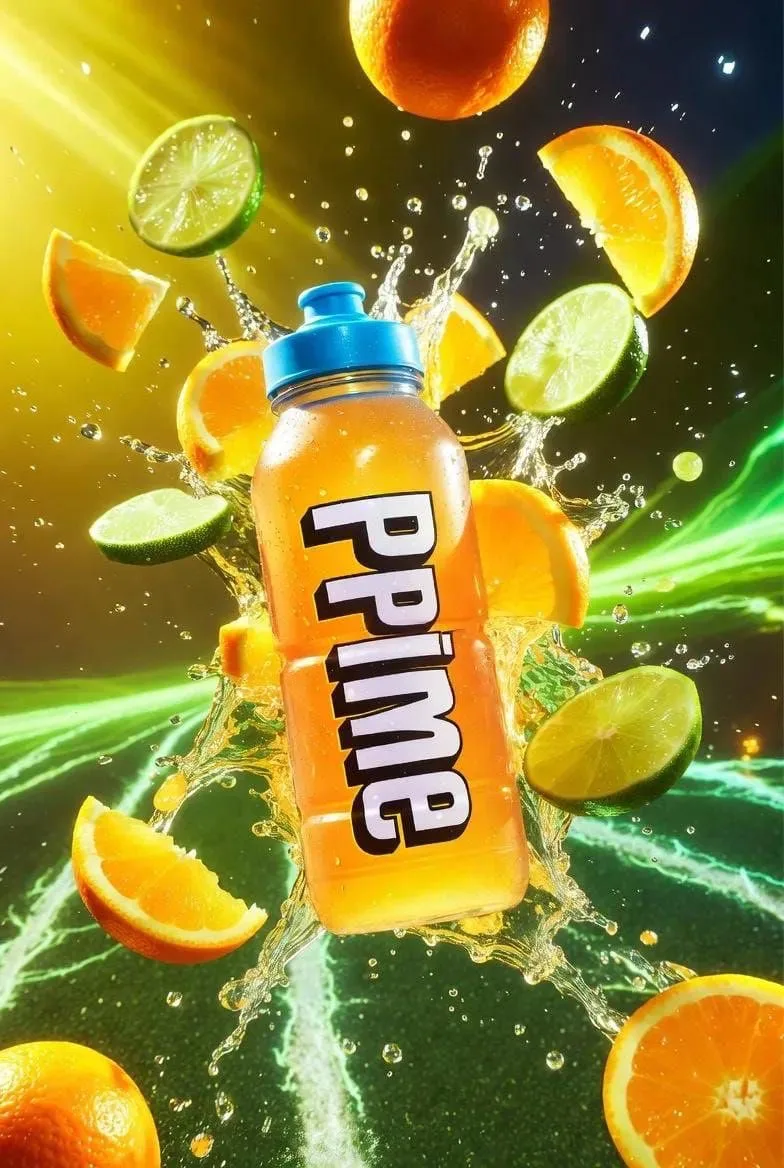 Neon fruit explosion realistic sports drink — After