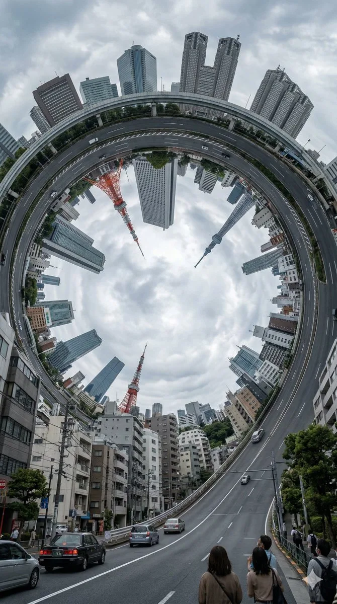 Inception style anti gravity city — Sonra