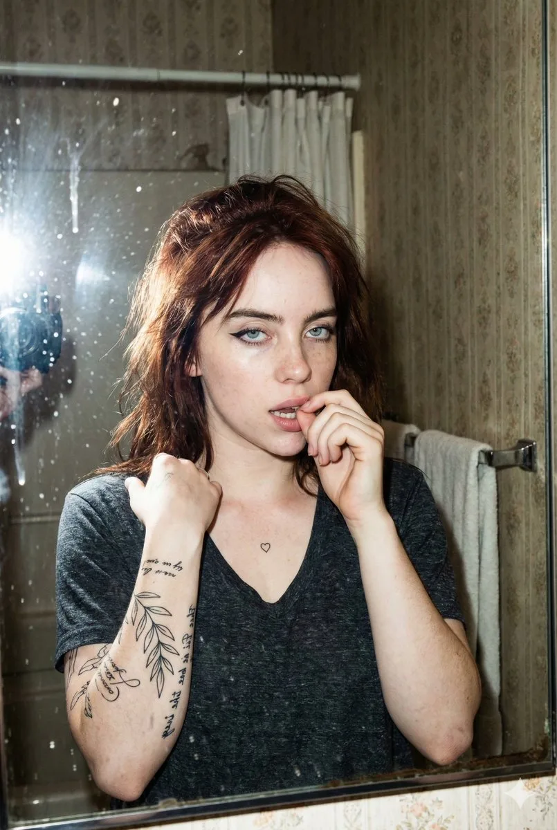 Y2k dirty mirror flash selfie — Sonra
