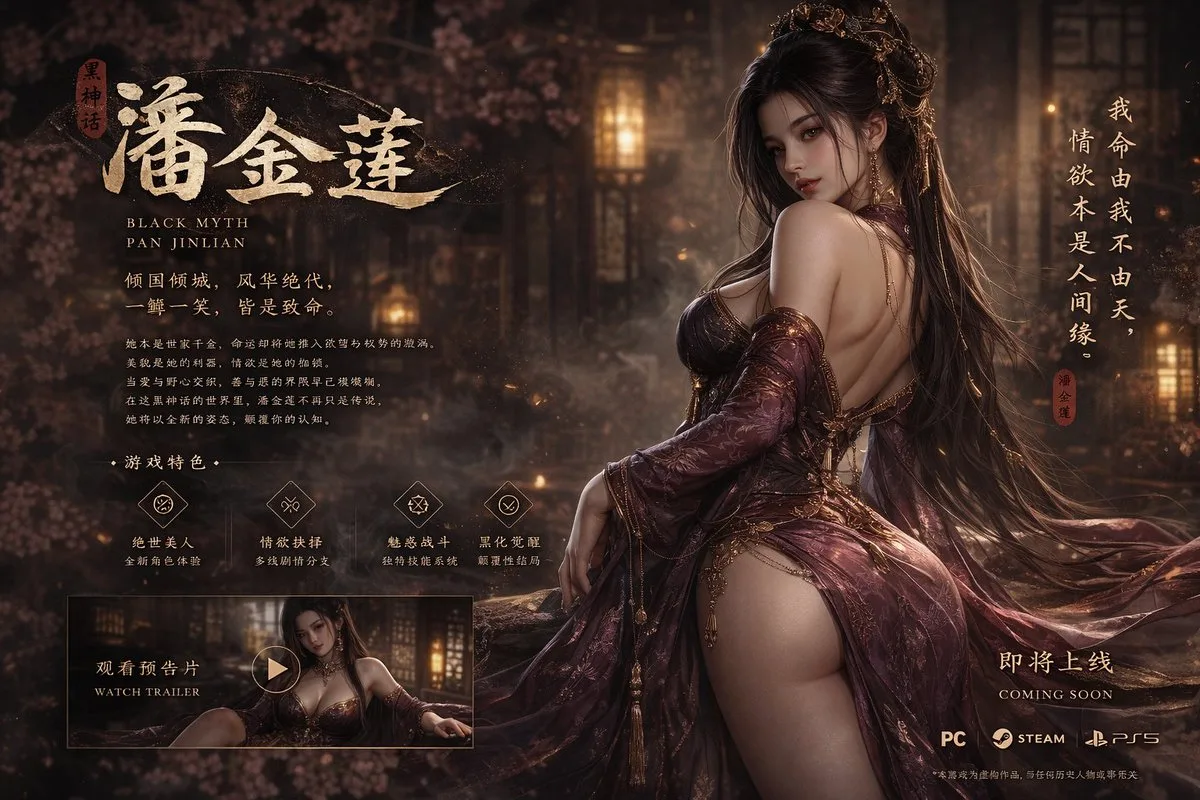 Black myth pan jinlian cover — Sonra