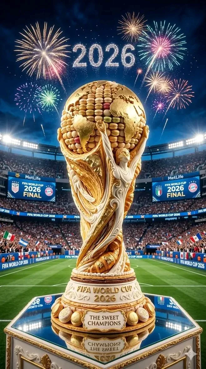 2026 fifa world cup pastry trophy cinematic image — Sonra