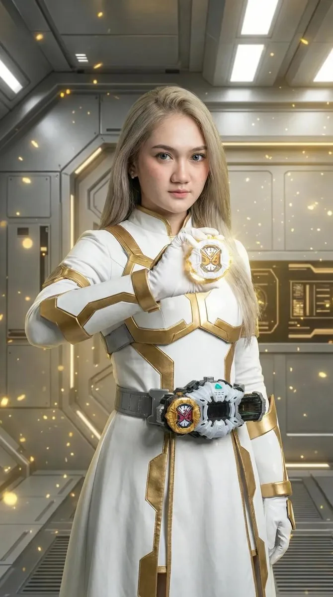 Golden white armor transformation — Sonra