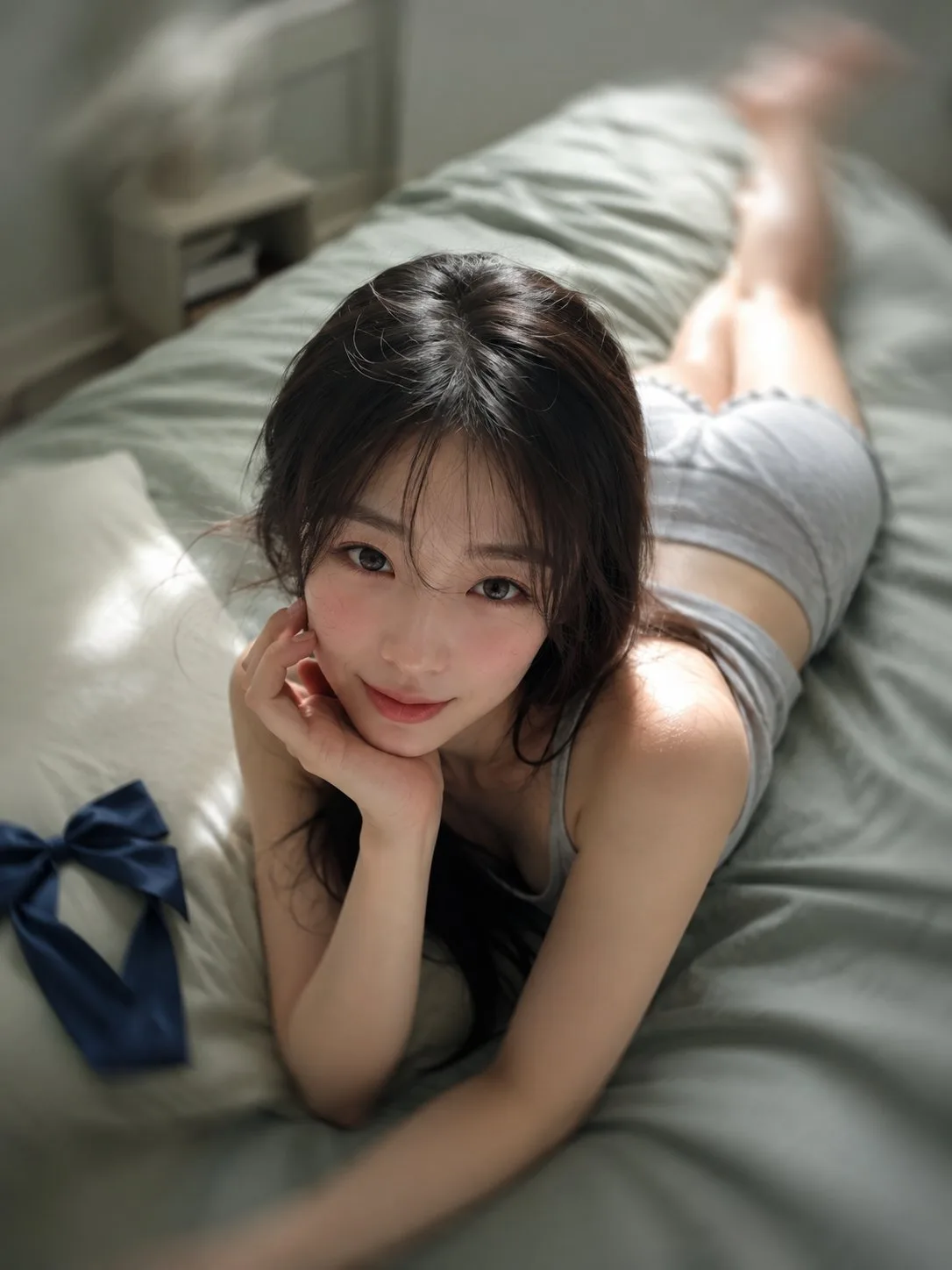 Korean bedroom lensbaby swirl portrait — After
