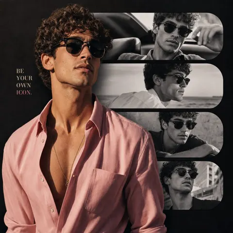 High end portrait collage fashion poster