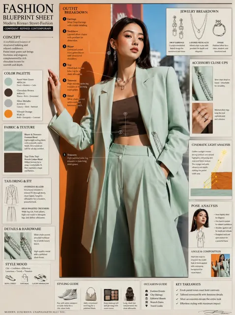 Fashion blueprint stylish woman concept