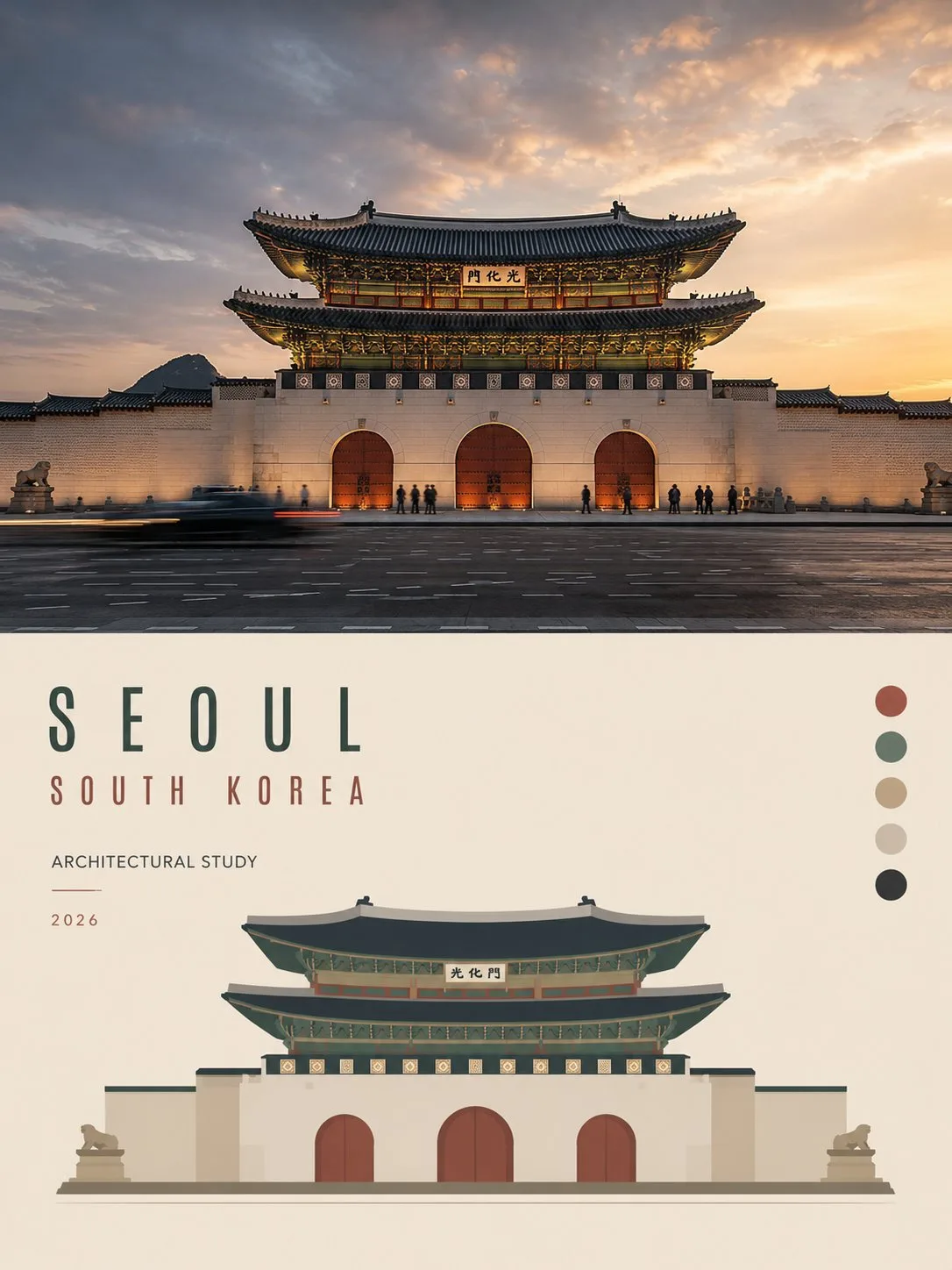 Premium minimalist travel poster design — Sonra