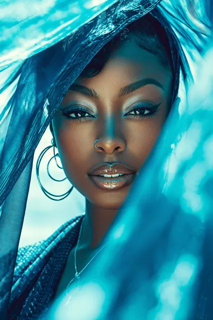 Luxury glam beauty portrait
