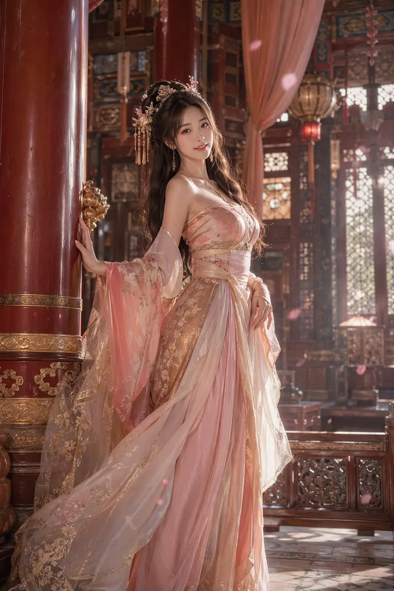 Tang hanfu beauty palace — After