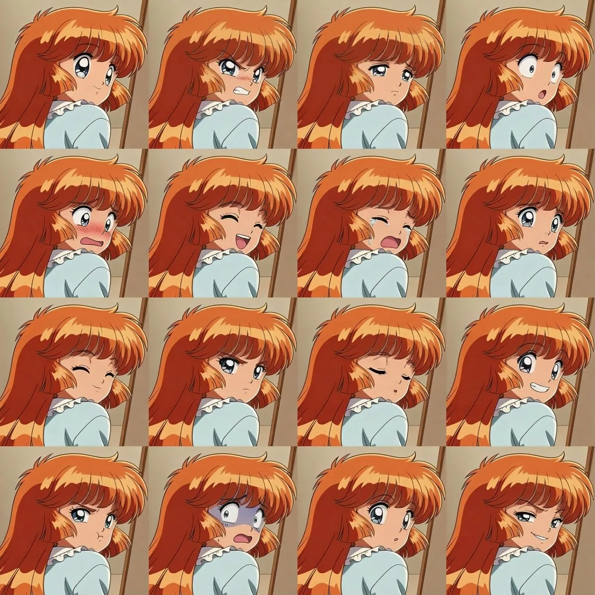 Heroine 16 panel expression design — Sonra