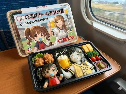 Realistic character bento opening — Sonra