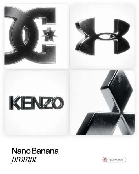 Dark metallic logo design