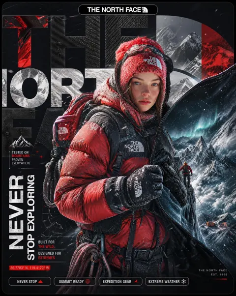 The north face surreal expedition advertising poster