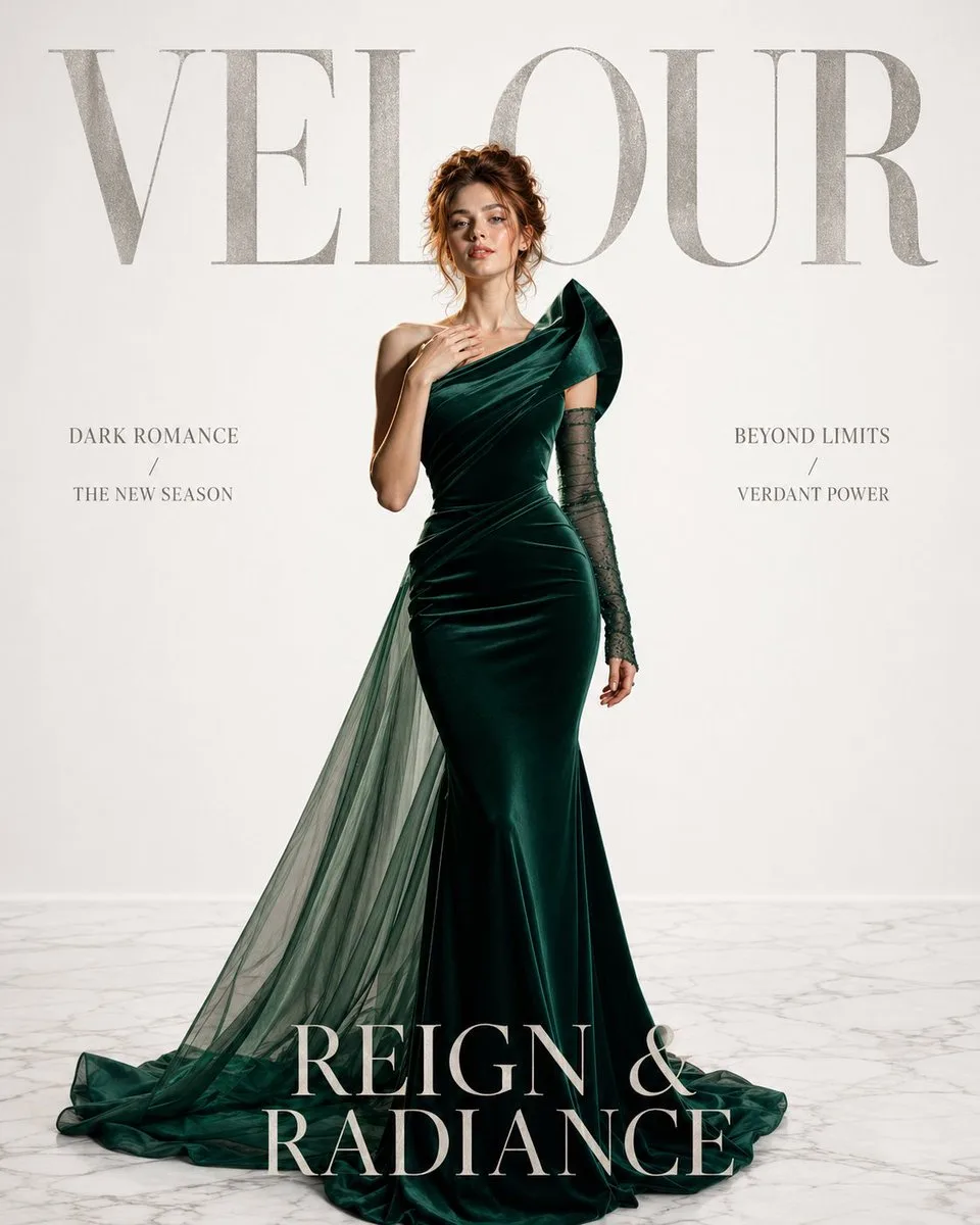 Luxury emerald haute couture — Sonra
