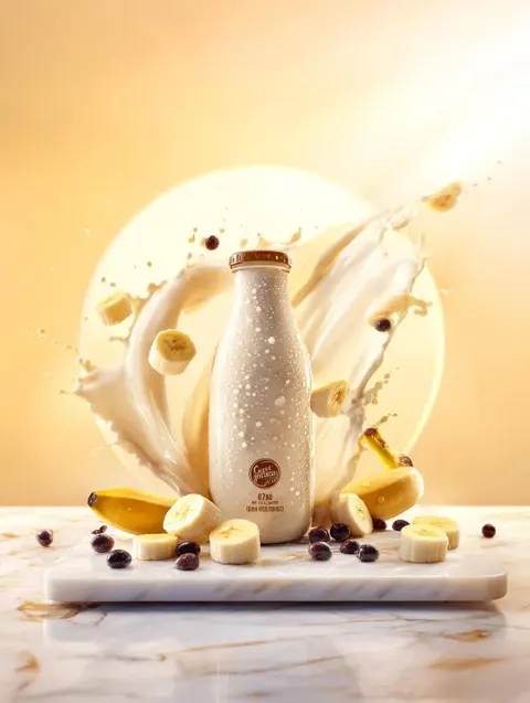 Banana milk splash photo