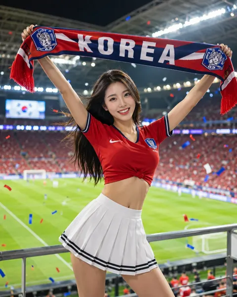 World cup soccer girl stadium poster