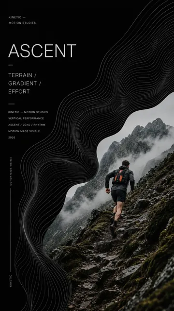 Experimental sports editorial flow poster