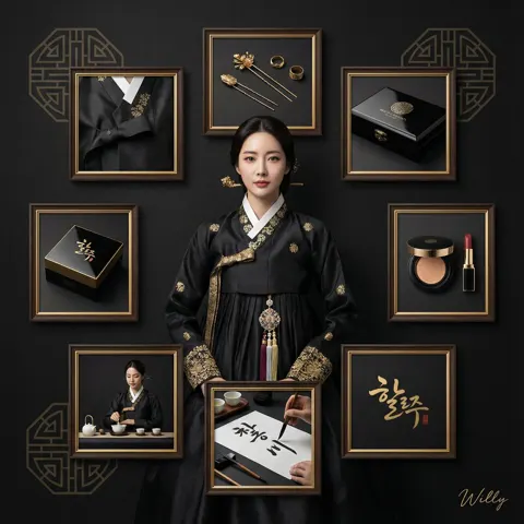 Luxury hanbok brand identity