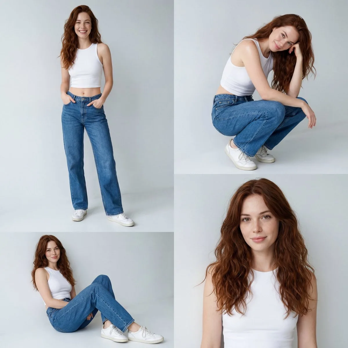 Minimalist fashion girl collage — Sonra
