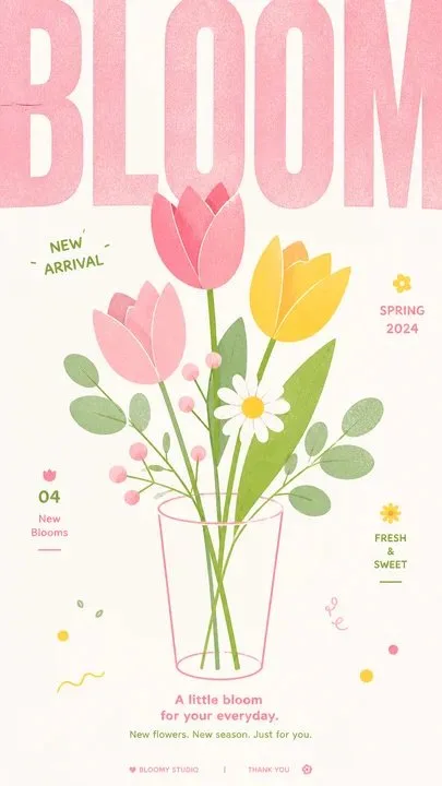Bright clear poster bold text line drawing — After