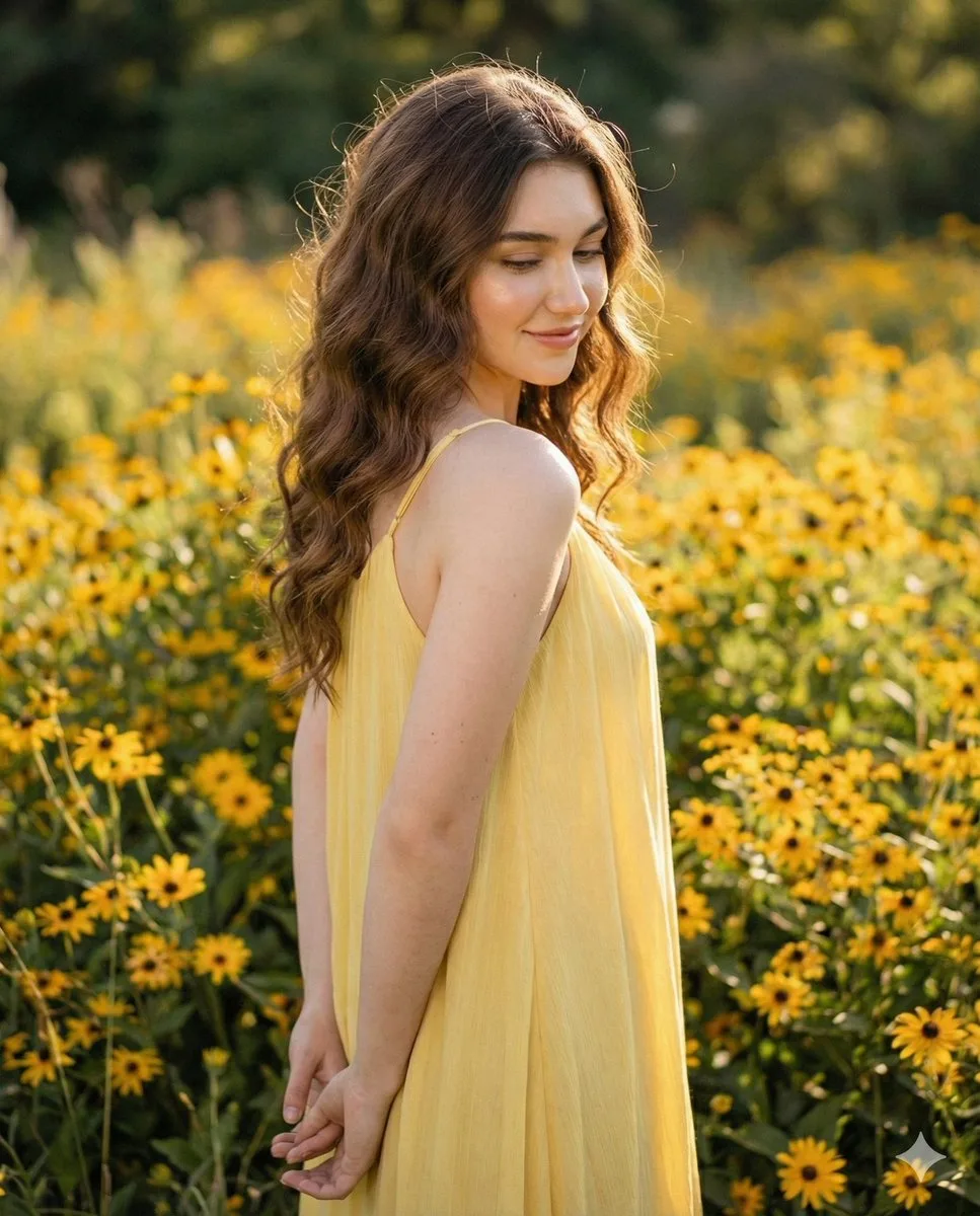 Sunlight flash dreamy flower portrait — Sonra