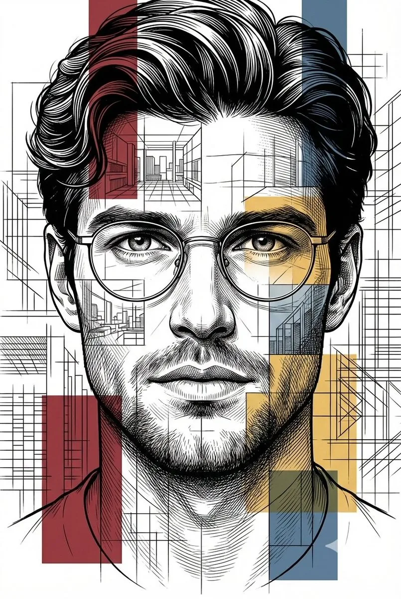 Blueprint deconstructed face — Sonra