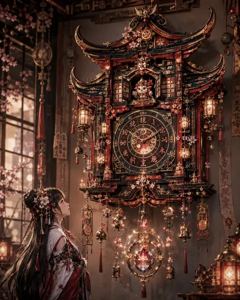 High end illustration style cuckoo clock design
