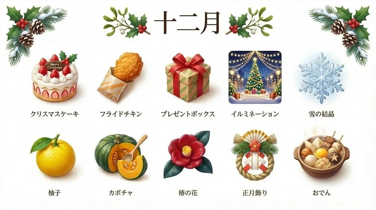 Japanese december 3d icon set — Sonra