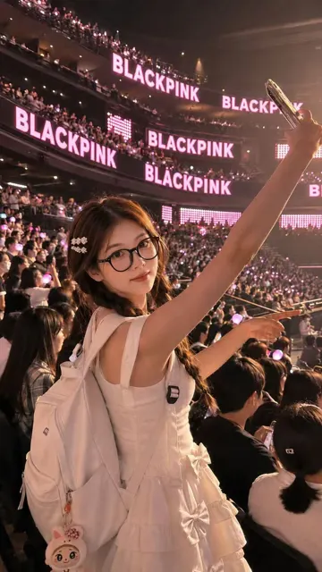 Kpop concert iphone candid portrait prompt