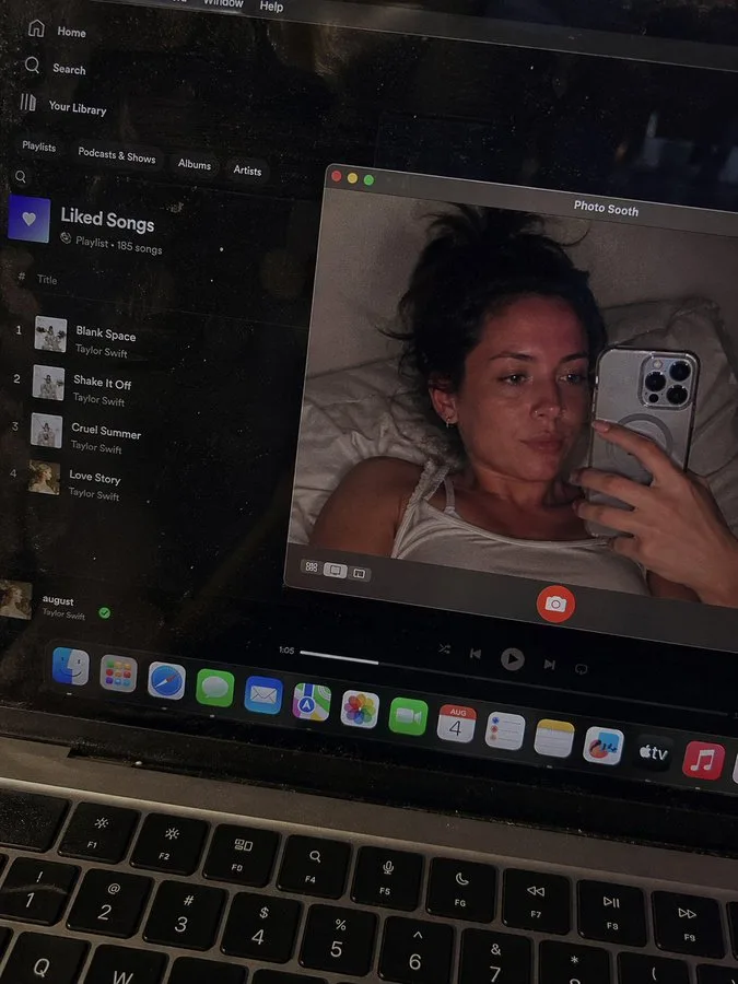 Late night laptop selfie — After