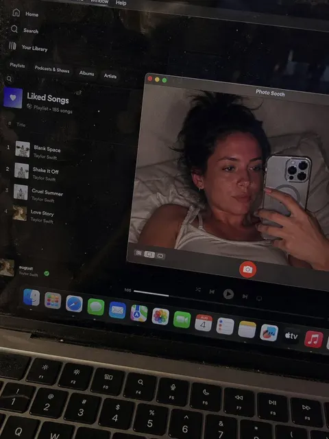 Late night laptop selfie