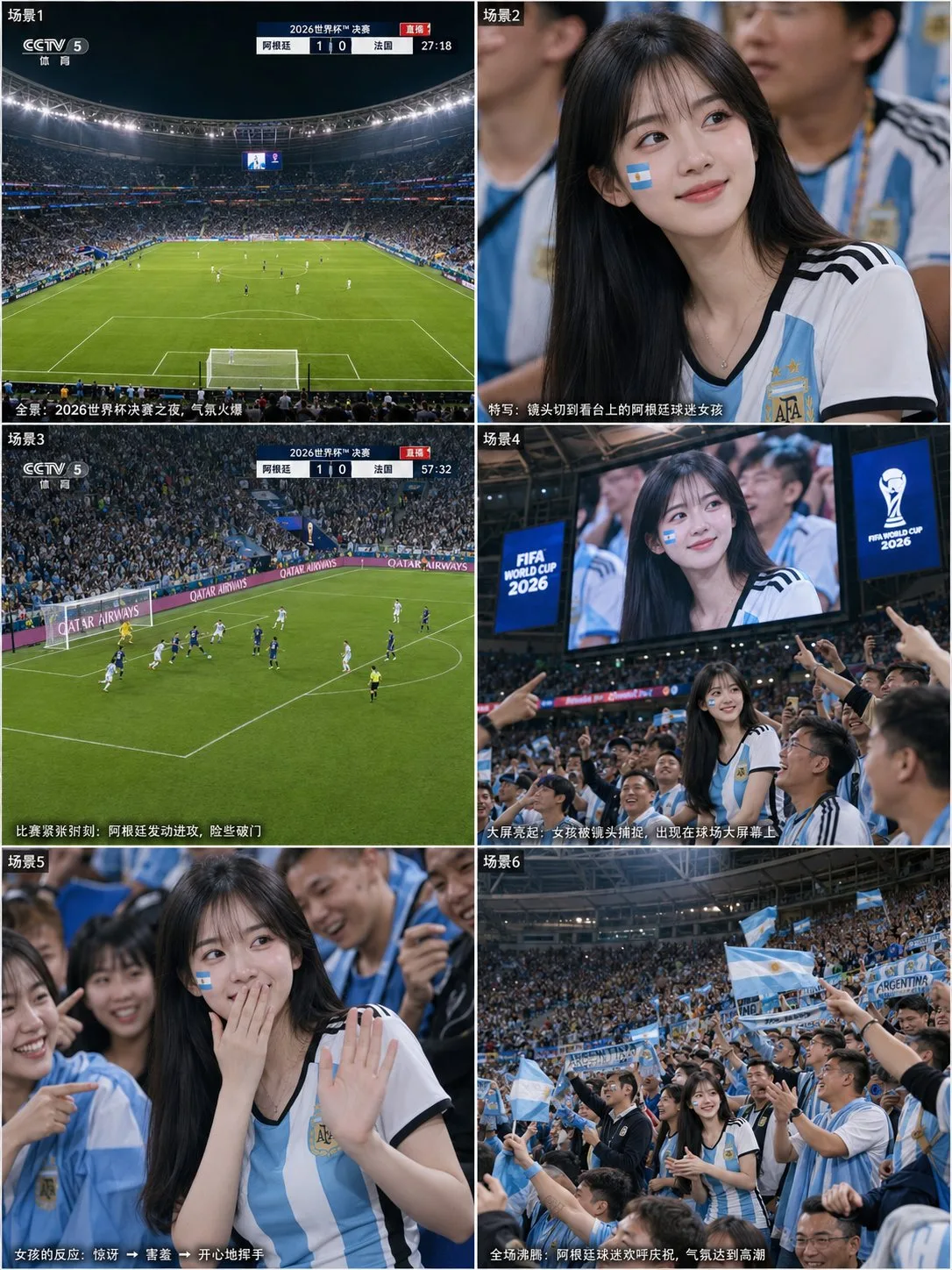2026 world cup argentina female fan storyboard — After