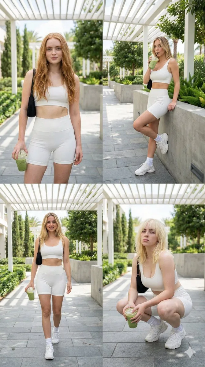 Photorealistic celebrity street grid — Sonra