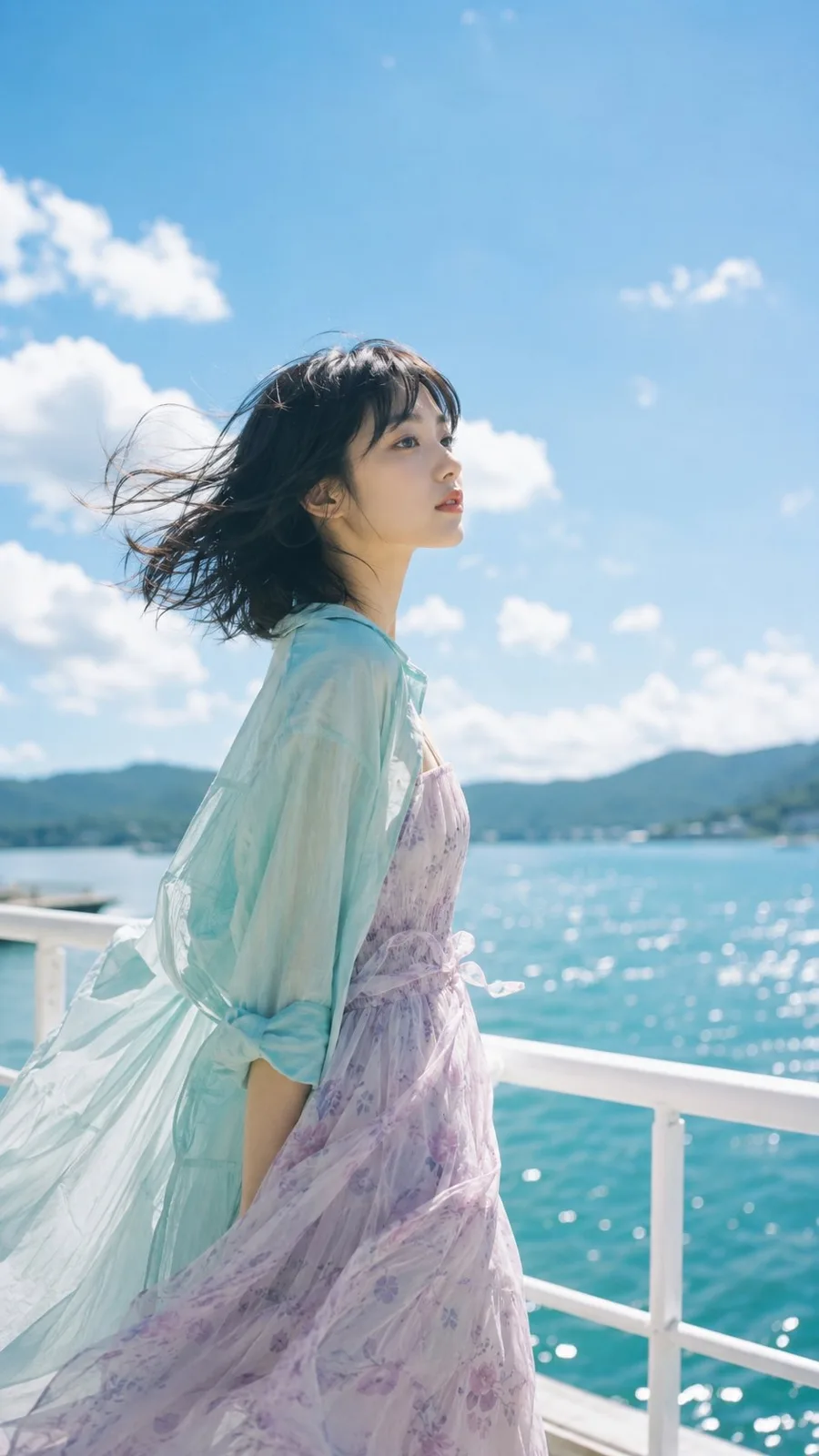 Summer dopamine east asian woman portrait — After