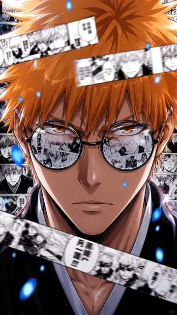 Ultra detailed shonen bleach style poster