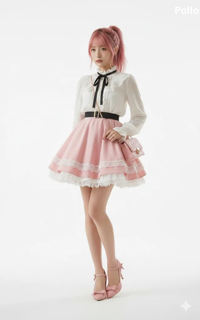 Pink ribbon sheer coordinate — Sonra
