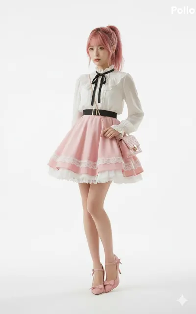 Pink ribbon sheer coordinate