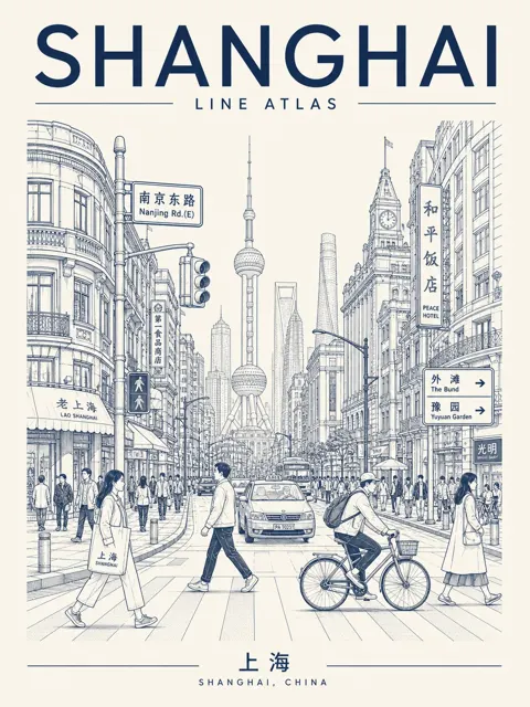 Urban line atlas poster generator