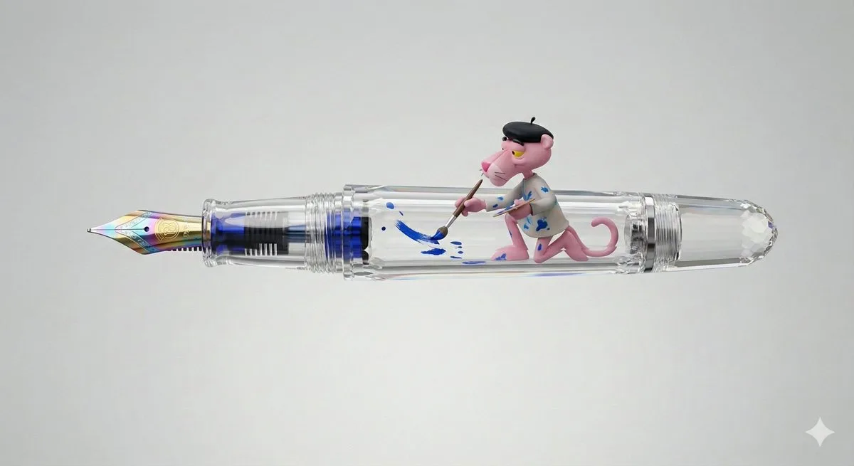 Crystal pen pink panther artist — After