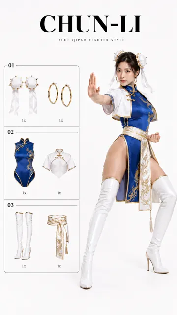 Chun li fashionable elegant cosplay info