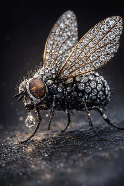 Jeweled mechanical insect