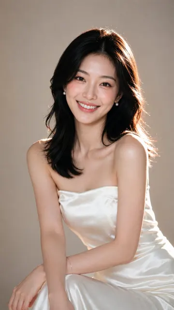 Ultra photorealistic east asian woman beauty portrait