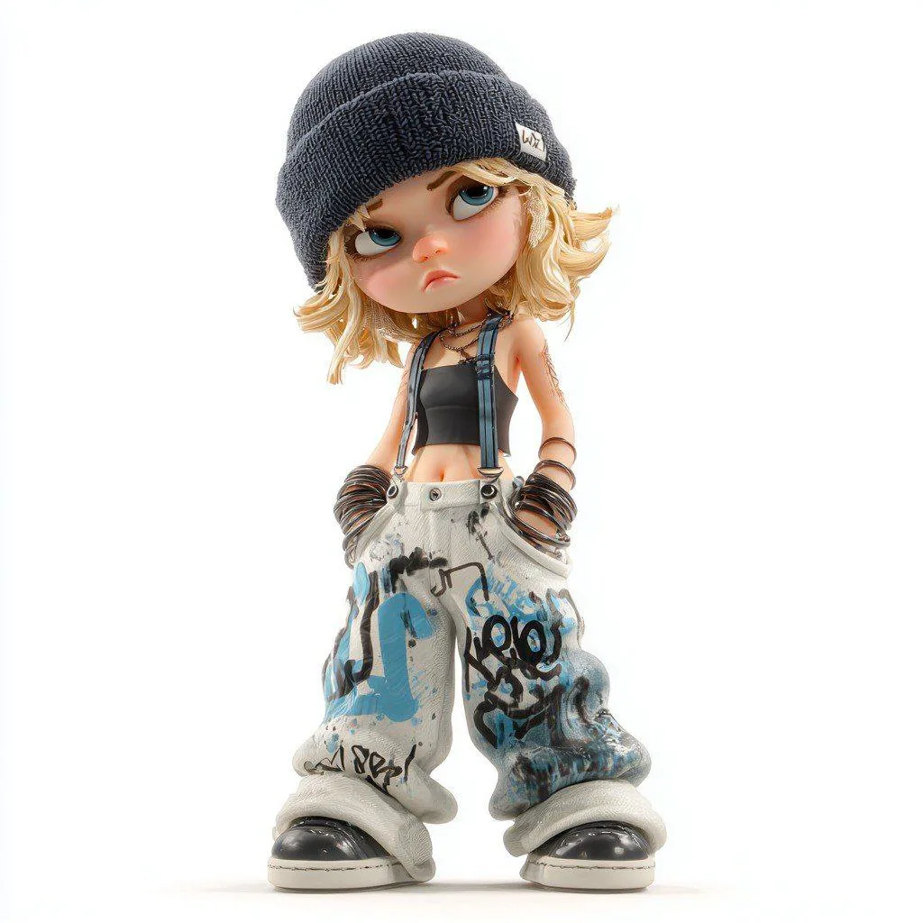 Stylish artistic blind box cool cute girl — After