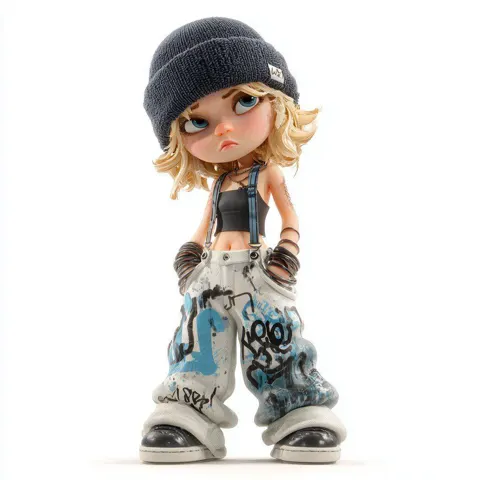 Stylish artistic blind box cool cute girl