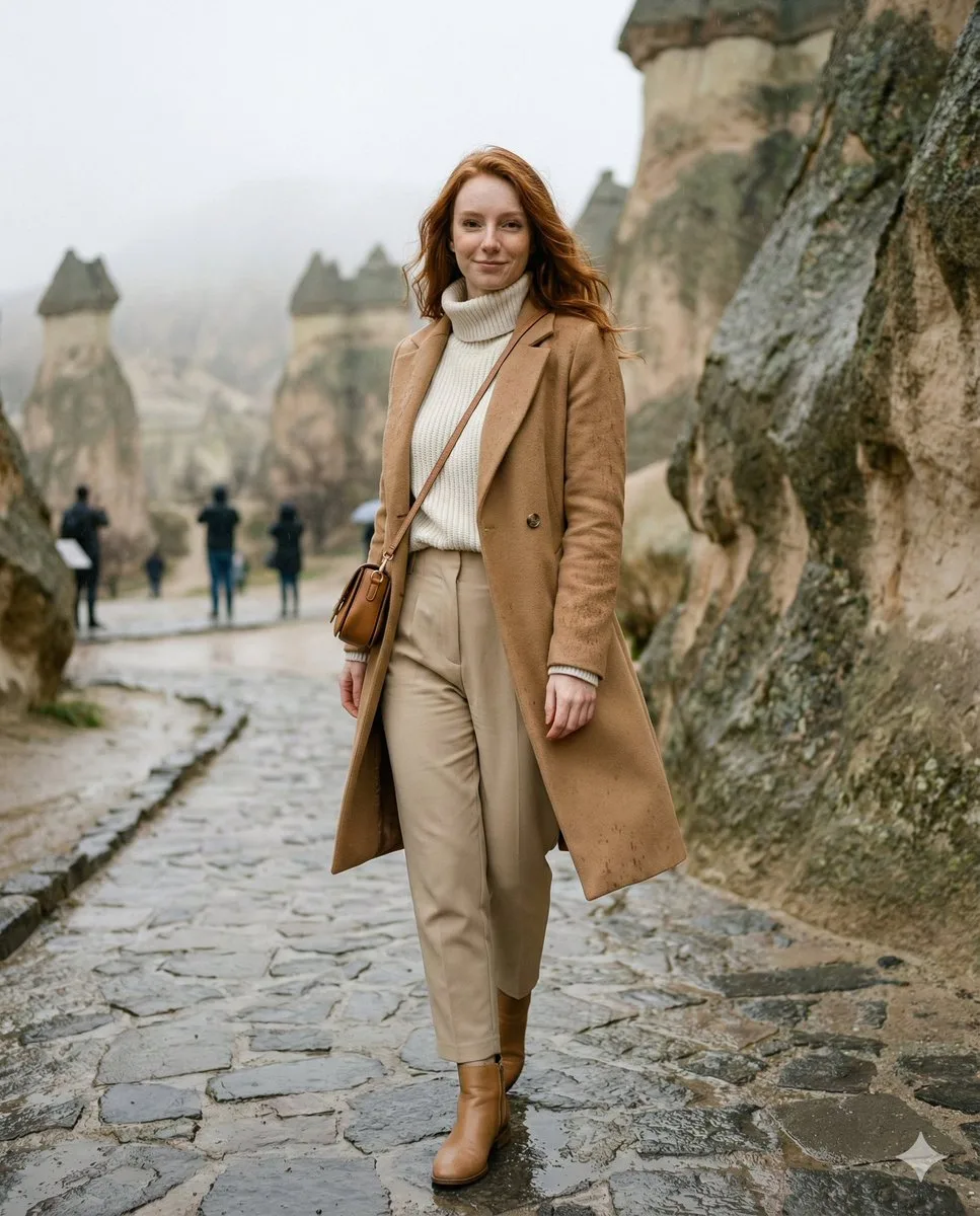 Cappadocia fashion influencer rain — Sonra