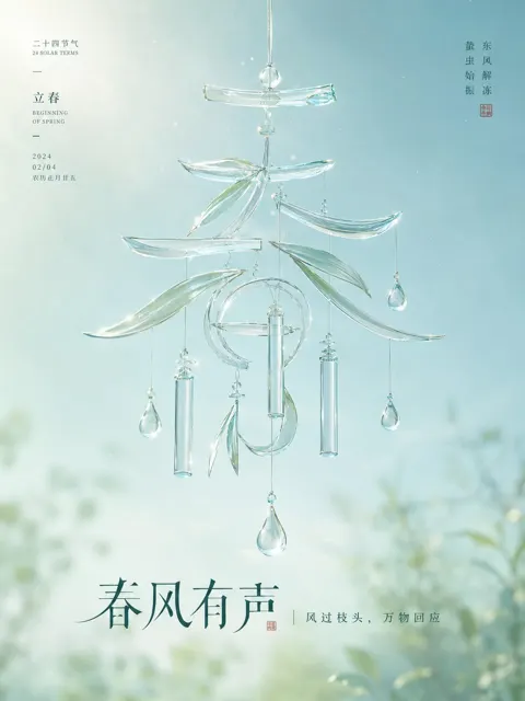 Oriental minimalist high end visual poster template