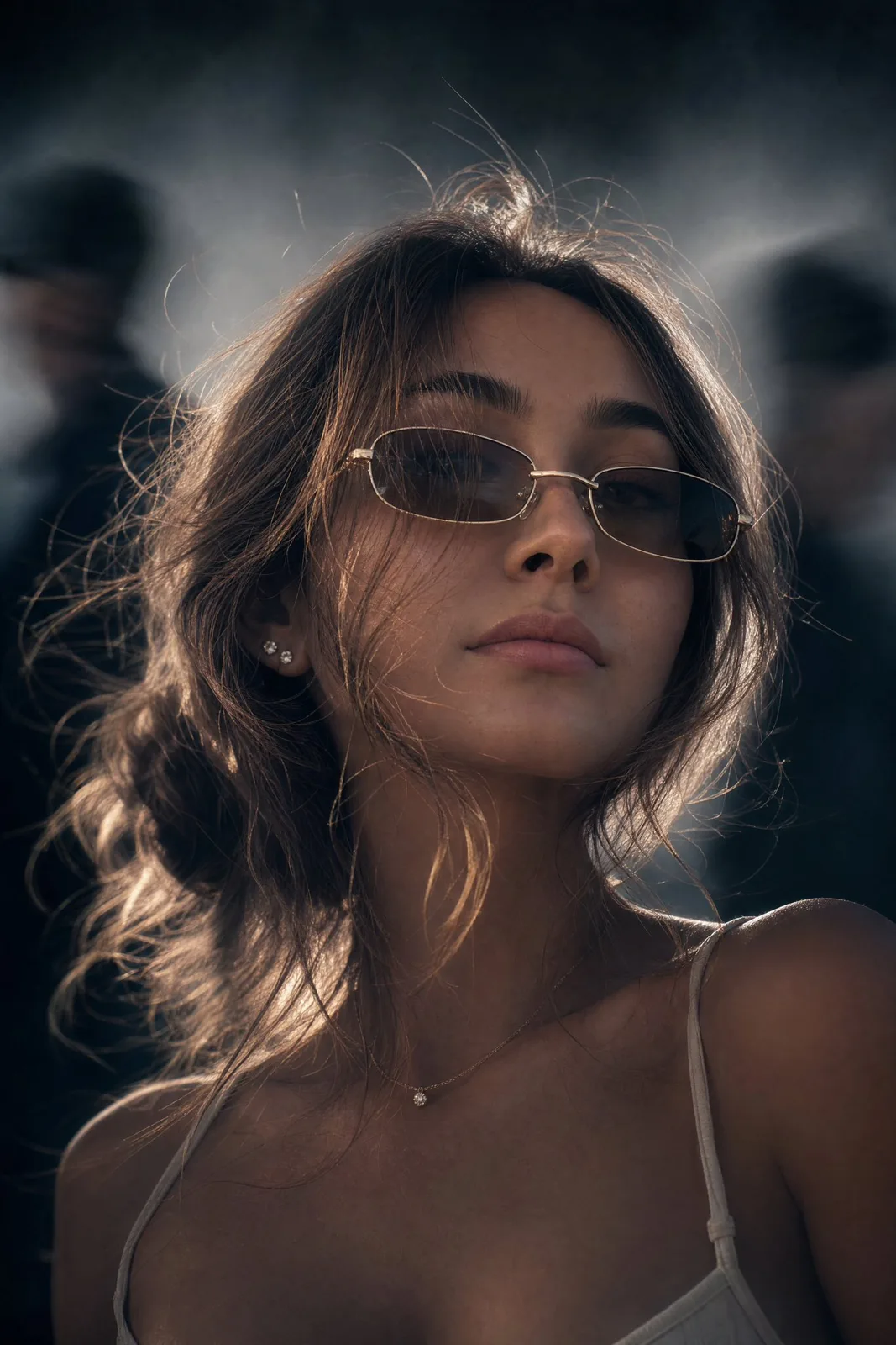 Cinematic fashion portrait motion blur pedestrians — After