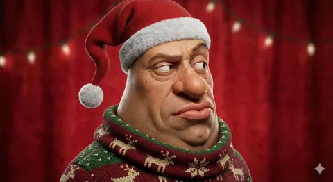 3d stylized santa realistic texture