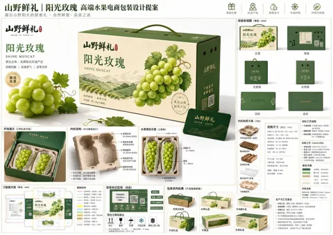 High end fruit ecommerce packaging design proposal